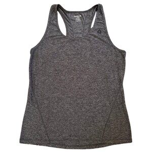 Reebok Dynamic Fitted Racerback Athletic Tank Top Heathered Gray Women’s Large
